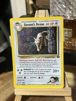 Pokemon TCG Giovanni's Persian 8/132 Gym Challenge Holo Rare Unlimited Swirl - Image 4