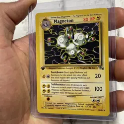Pokemon Magneton 26/62 1st Edition Fossil WOTC - LP/NM Pokemon Rare Vintage TCG - Image 2