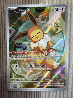 Eevee SVP173 - Prismatic ETB Promo Illustration Rare Holo Pokemon NM - Image 1