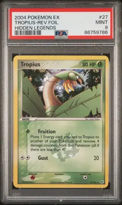 PSA 9 MINT Tropius Ex Hidden Legends Reverse Holo 2004 Pokemon - Image 1