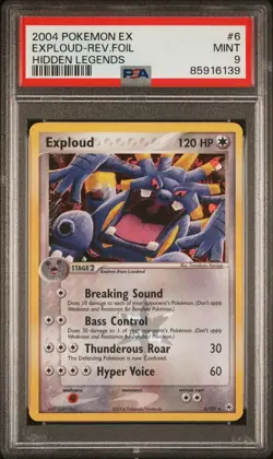 Pokemon PSA 9 MINT Exploud 6/101 EX Hidden Legends Reverse Holofoil 2004 Holo - Image 1