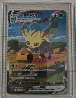 Pokemon TCG S-Chinese Leafeon VMAX 166/132 CS4aC HR Holo Alt Art Sword&Shield NM - Image 2
