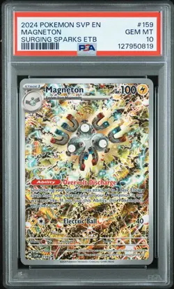 2024 Pokemon SVP EN Magneton #159 Promo Surging Sparks ETB PSA 10 (QR - Image 1