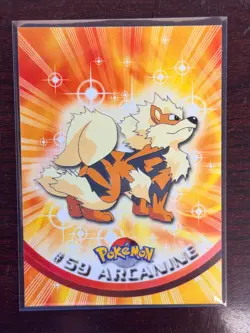 1999 Topps Pokemon TV Animation Series 1 Arcanine Green Logo #59 - Image 1