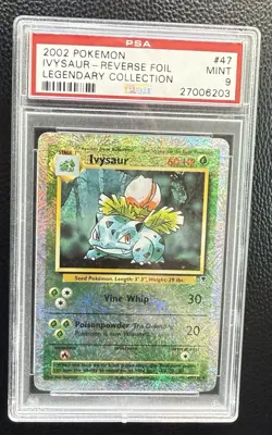 Pokemon Collection 2002 Legendary Collection #47 Ivysaur Reverse Foil PSA 9 - Image 1
