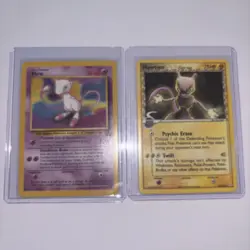 Pokemon TCG Mew Promo #8 Regular LP and Mewtwo 24/110 Legendary Collection - Image 1