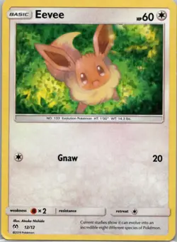 Pokemon TCG Eevee 12 McDonald's Collection 2019 Holofoil MP - Image 1