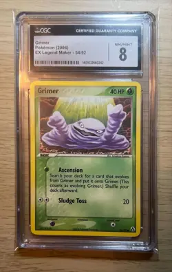 2006 Grimer CGC 8 NM/M Pokemon EX Legend Maker-54/92 875-3UK-EEJ - Image 1