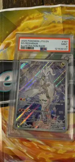 Pokemon TCG N's Reshiram 167/159 Journey Together Holo IR PSA 9 English - Image 1