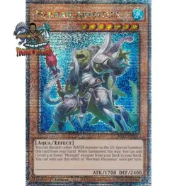 Yugioh! 1x Mermail Abyssteus RA03-EN007 Quarter Century Secret Rare 1st Ed NM - Image 1