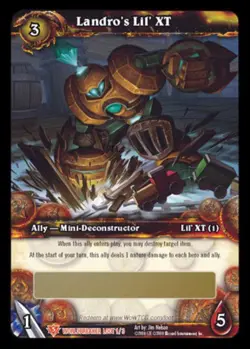 NM-Mint WoW TCG Landro's Lil' XT (Unscratched Loot) Loot Cards World of Warcraft - Image 1