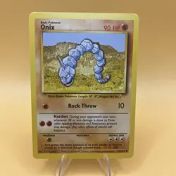 1999 Onix - Pokemon Base Set card # 56/102 - Vintage 1999 Pokemon - NM - Image 1