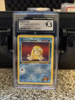 CGC 9.5 MINT+ Misty's Psyduck 90/132 1st Edition GYM CHALLENGE Pokemon Card 138 - Image 1