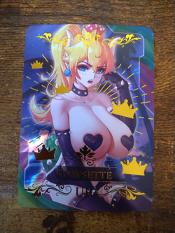 Beautiful Waifu Card - Bowsette Hearts - Goddess Story FOIL - Image 1