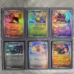 Pokemon TCG Prismatic Evolutions Masterball Card Lot 6 Cards Pyroar Ursaluna - Image 1