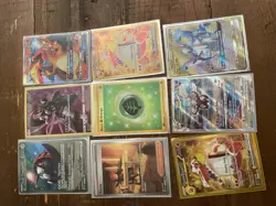 9 Pokemon Ultra Rare Cards Lot Darkrai VSTAR Arceus Dialga Palkia And More - Image 2