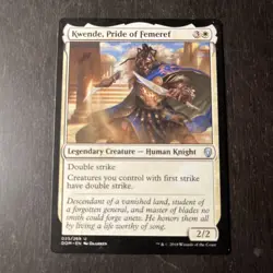 MTG STARTER COMMANDER DECK - Kwende, Pride Of Femeref - Mono White Knight Theme - Image 1