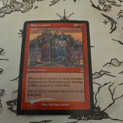 Repercussion 1999 Urza's Destiny FOIL Red Rare Enchantment MTG NM AZ3 - Image 1