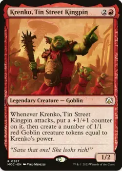 1 x Krenko, Tin Street Kingpin - March of the Machine Commander - LP - MTG - Image 1