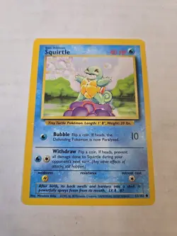 Pokemon TCG Base Set #063/102 Squirtle Unlimited - Image 1