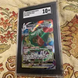 2023 Pokemon Crown Zenith Rayquaza VMAX FA #101 Sgc 10 Graded Ultra Rare - Image 1