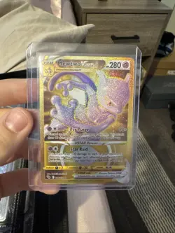 Pokemon GO Mewtwo Vstar 086/078 Gold Secret Rare Pokemon TCG - Image 1