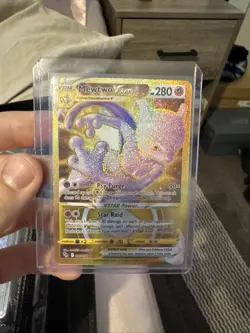 Pokemon GO Mewtwo Vstar 086/078 Gold Secret Rare Pokemon TCG - Image 2