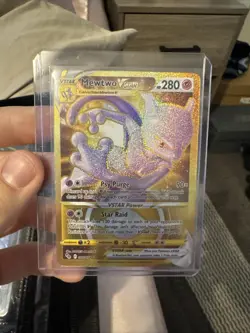 Pokemon GO Mewtwo Vstar 086/078 Gold Secret Rare Pokemon TCG - Image 3