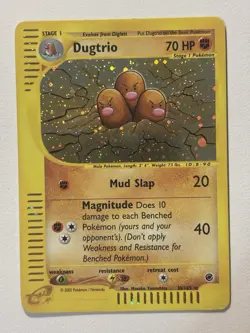 Dugtrio Swirl Pokemon Card 10/165 Expedition Base Set- Holo Rare - Image 1