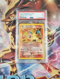 PSA 5 Charizard 4 / 130 Base Set 2 Excellent Condition Pokemon TCG Card - Image 1