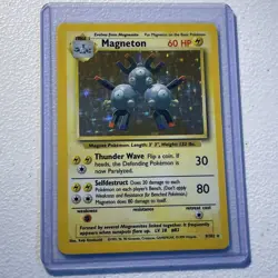 Pokemon TCG Magneton Base Set Holo Unlimited Rare Card 9/102 LP Condition - Image 1