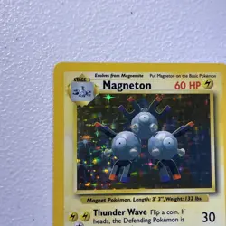 Pokemon TCG Magneton Base Set Holo Unlimited Rare Card 9/102 LP Condition - Image 3