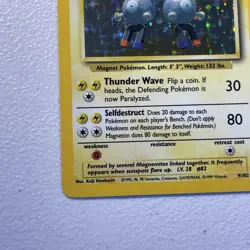 Pokemon TCG Magneton Base Set Holo Unlimited Rare Card 9/102 LP Condition - Image 4
