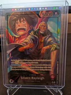 Silvers Rayleigh OP12-001 - English Alt Art Leader One Piece Card Foil - Image 1