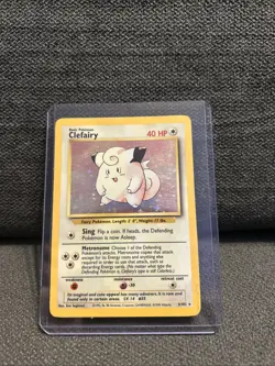 Pokemon TCG Piepi (Clefairy) Base Set, Holo Unlimited Rare Card 5/102 - Image 1