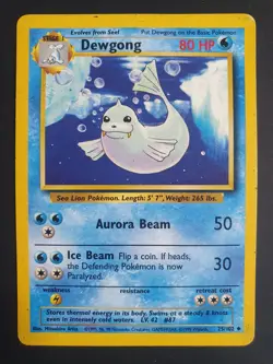 Dewgong 25/102 - Base Set 1 - Pokemon Card - Moderately Played - Image 1