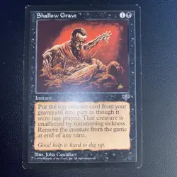 English - MTG Shallow Grave - LP - Reserved List - Mirage - Image 1