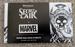 MTG Secret Lair Marvel Spider-Man: Mana Symbiote New Sealed Raised Foil In Hand - Image 1