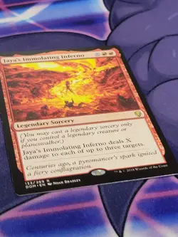 C4148 MAGIC MTG DOMINARIA JAYA'S IMMOLATING INFERNO #133 NM RARE - Image 2