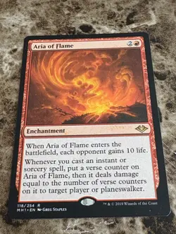 ARIA OF FLAME Magic MTG Modern Horizons - Image 1