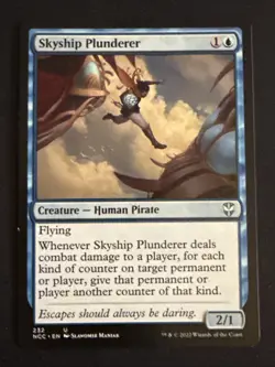 1x Skyship Plunderer (232) Streets of New Capenna Commander LP MTG Magic x1 - Image 1