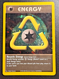 Recycle Energy WoTC League Promo Pokemon Card Cosmos Holo Foil Rare Swirl MP - Image 1