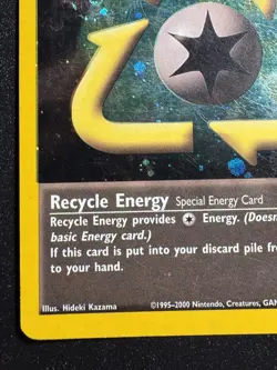 Recycle Energy WoTC League Promo Pokemon Card Cosmos Holo Foil Rare Swirl MP - Image 5