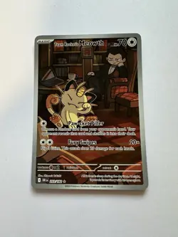 Team Rocket's Meowth Pokemon TCG• Illustration Rare • 203/182 Destined Rivals - Image 1