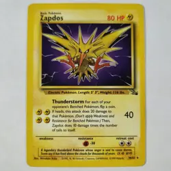 Zapdos 30/62 - Unlimited Rare - Pokemon TCG - Fossil - LP - Image 1