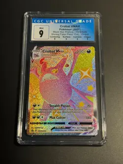 Pokemon Black Star Promo Crobat VMAX SWSH099 CGC 9 Mint - Image 1