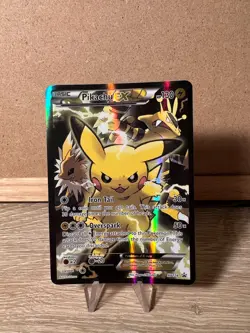 Pokemon Pikachu EX Full Art Black Star Promo XY124 Very Lightly Played - Image 1