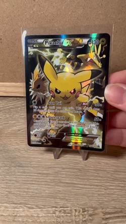 Pokemon Pikachu EX Full Art Black Star Promo XY124 Very Lightly Played - Image 2
