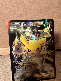 Pokemon Pikachu EX Full Art Black Star Promo XY124 Very Lightly Played - Image 3