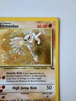 Pokemon TCG Hitmonlee 7/62 Fossil Unlimited Holo Rare WOTC Vintage 1999 - Image 3